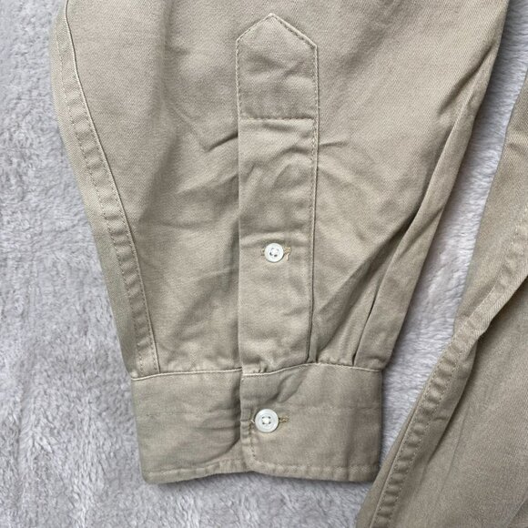 Steve & Barrys Mens XXL Beige Button-Down Long Sleeve Shirt NWT - Picture 7 of 9